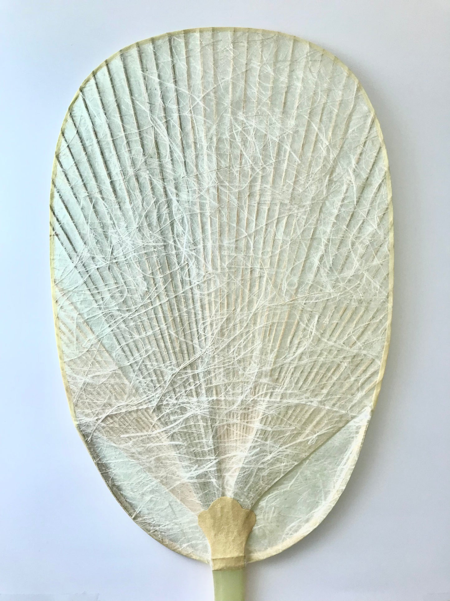 Marugame Uchiwa Traditional Artisan by Junko Mitani × Ozu Washi × MUSUHI ART/Wheat Straw Ivory #MU-3