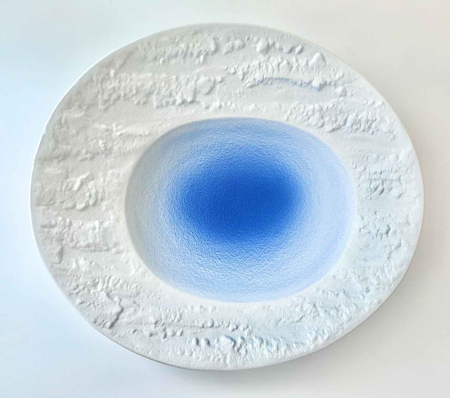 Mino ware Shiraaihuki Stone Skin Oval Ball Japanese Pottery Tableware #MW-3