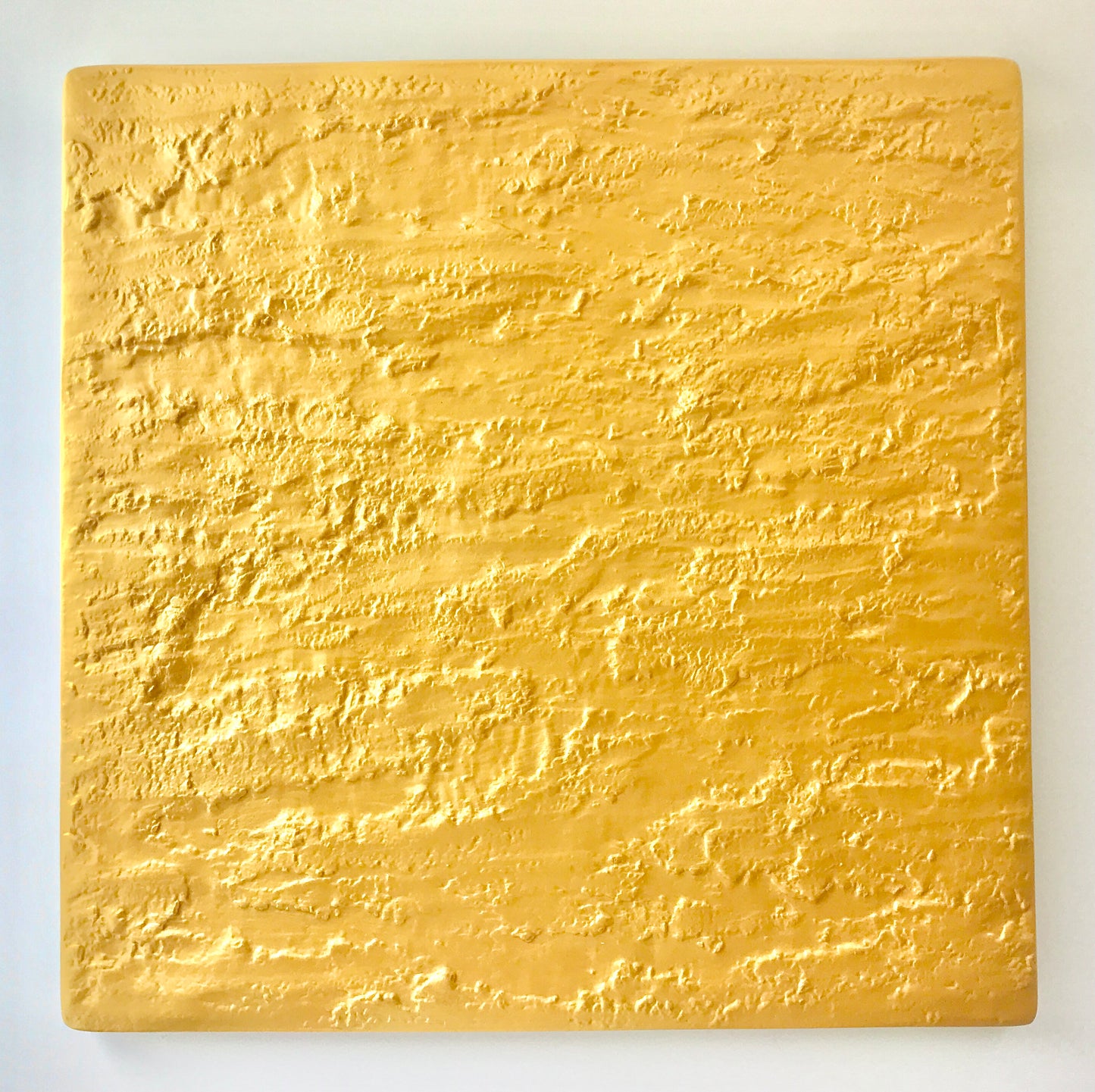 Mino ware Gold Stone Skin Square Dish 10.9 inches Japanese Pottery Tableware #MW-9