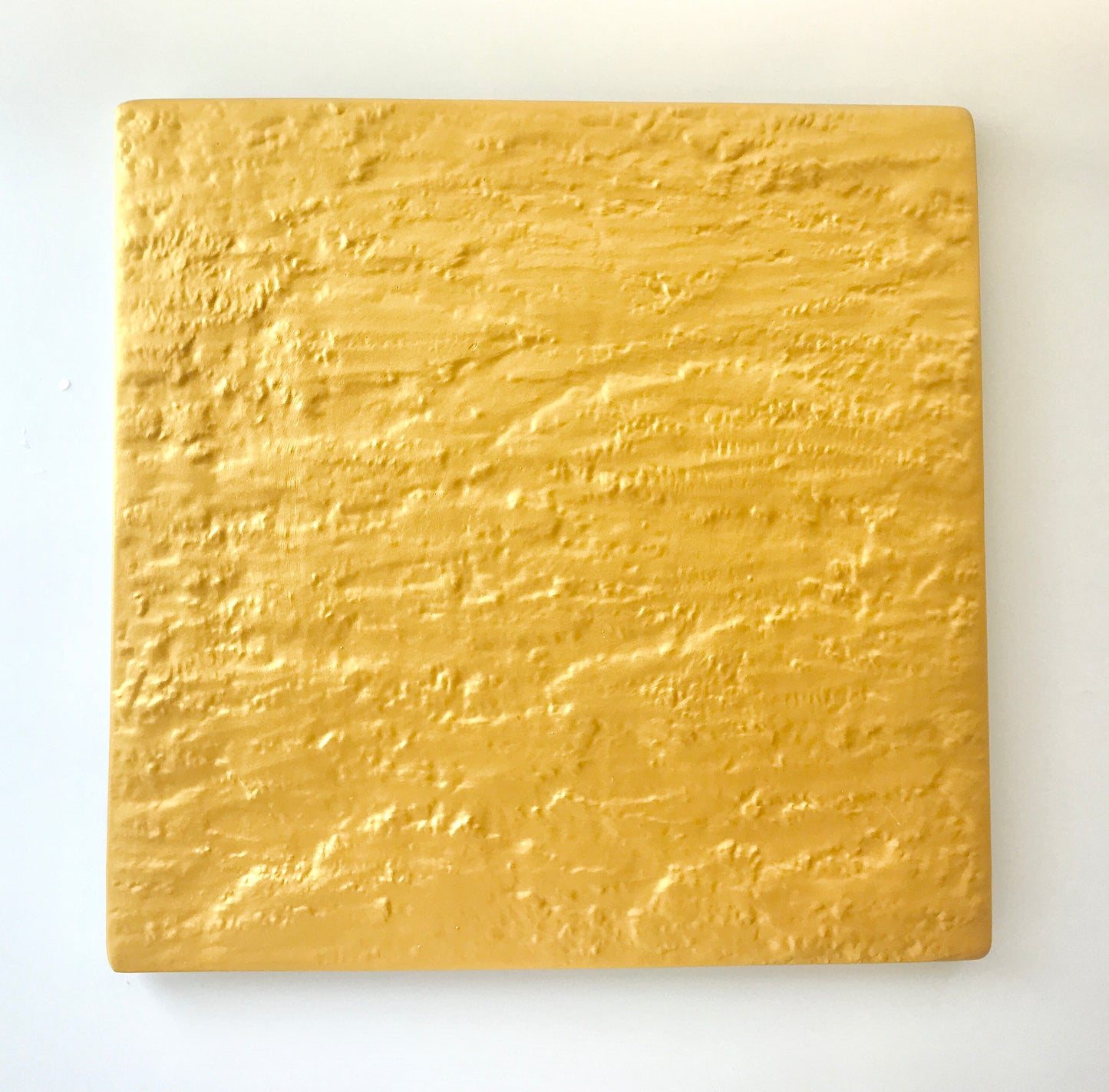 Mino ware Gold Stone Skin Square Dish 9.5 inches Japanese Pottery Tableware #MW-10