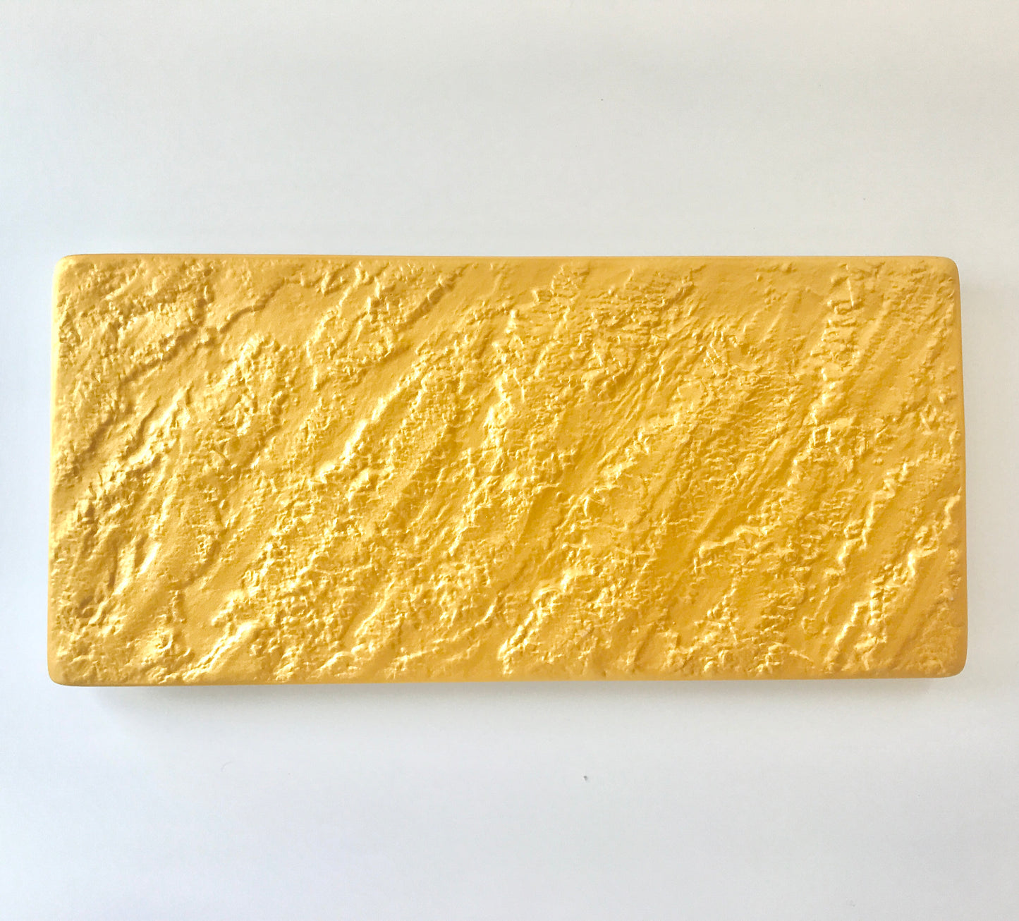 Mino ware Gold Stone Skin Long Rectangular Dish 9.4 inches Japanese Pottery Tableware #MW-12