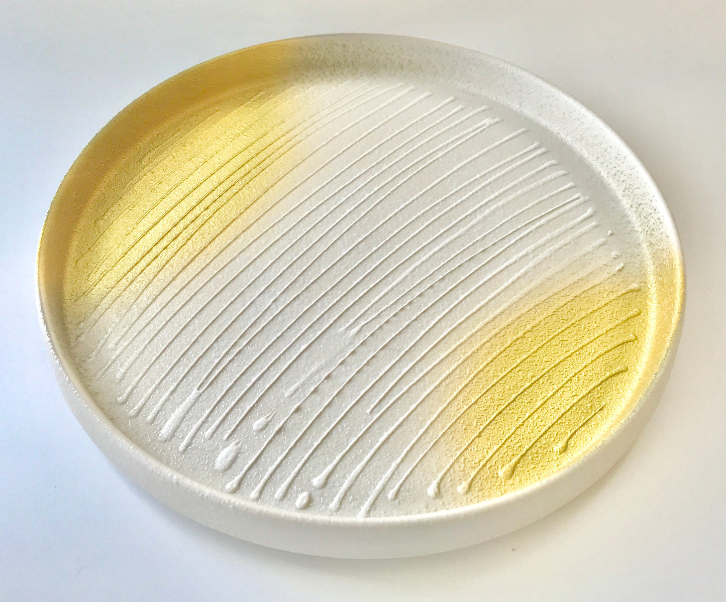 Mino ware Itchin Gold Paint 7 inches Japanese Pottery Tableware #MW-14