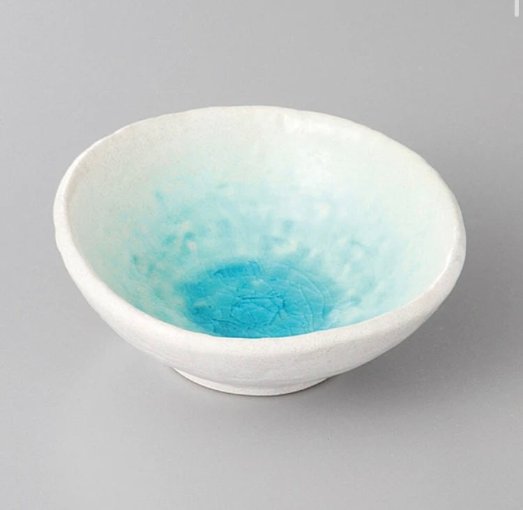 Mino ware Hakuryusui Blue Small Bowl Japanese Tableware Pottery #MW-25