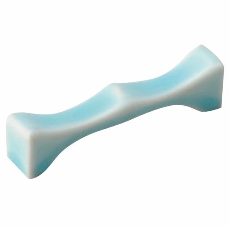 Mino ware Crystal Blue Chopstick Rest Cutlery Rest Double Japanese Tableware Pottery #MW-28