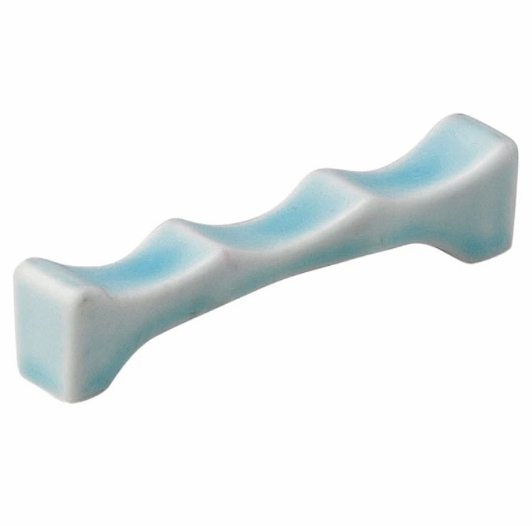 Mino ware Crystal Blue Chopstick Rest Cutlery Rest Triple Japanese Tableware Pottery #MW-29