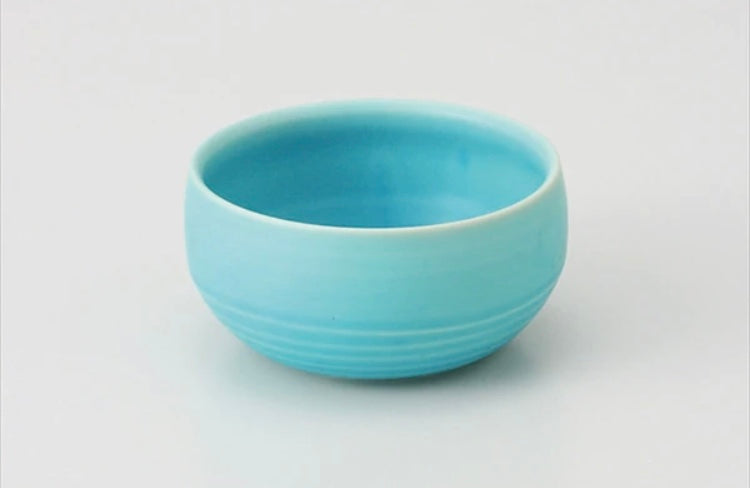 Mino ware Turquoise Blue Dessert Cup Tea Cup Japanese Tableware Pottery #MW-24